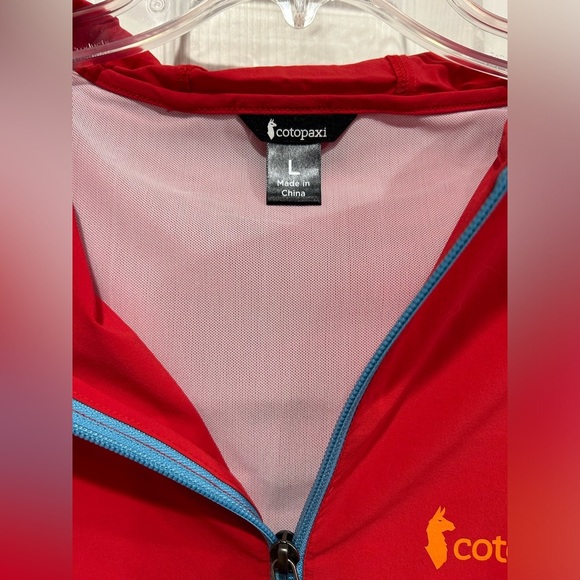 Cotopaxi Men's Large Vuelta Performance Windbreaker Jacket Red UPF 50 NWT - Picture 8 of 8